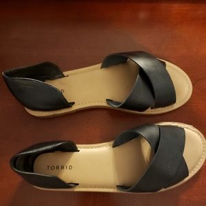 Torrid Black Criss Cross Sandal